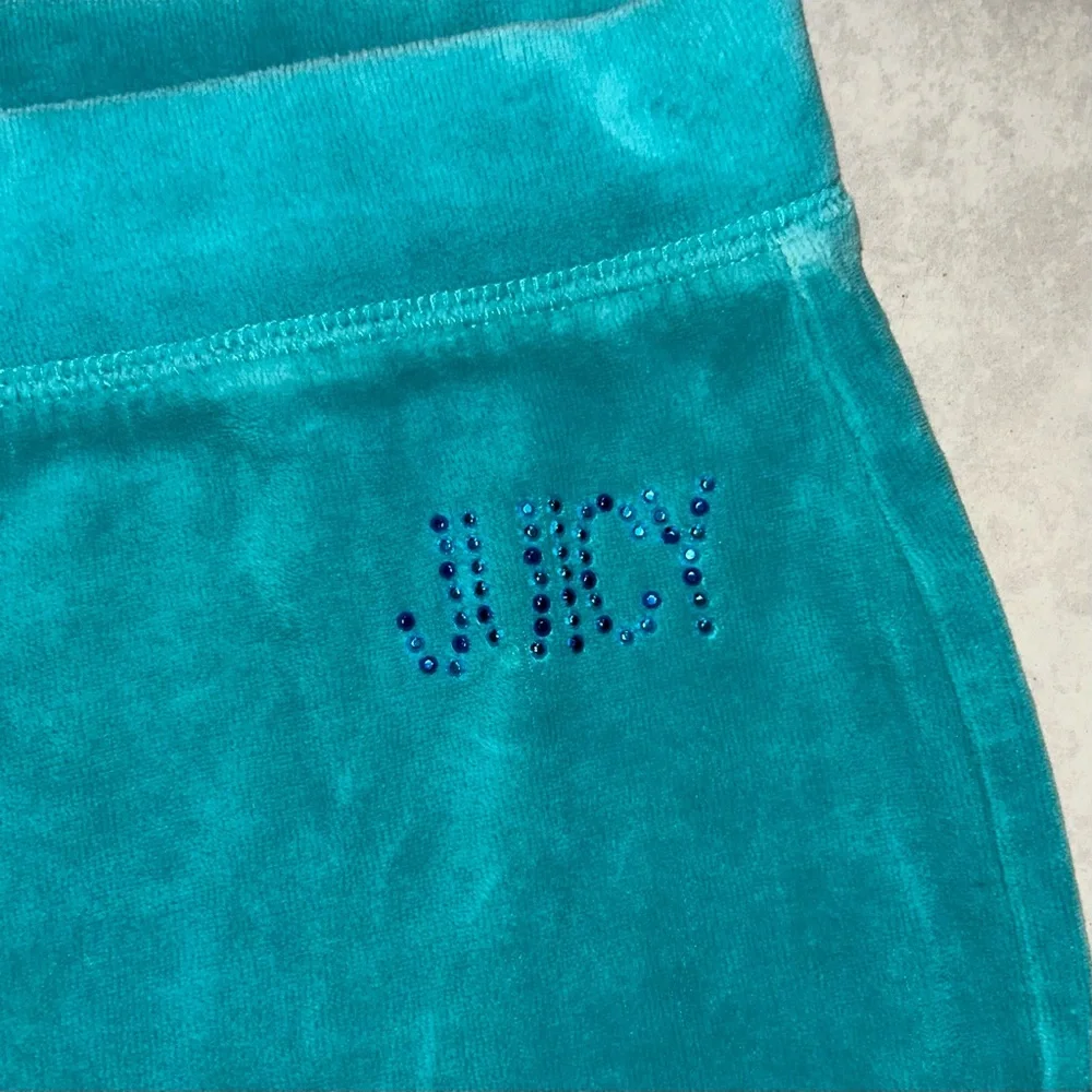 VINTAGE Y2K JUICY COUTURE LOW RISE STRAIGHT CUT GREEN PANTS SIZE L - Picture 2 of 7
